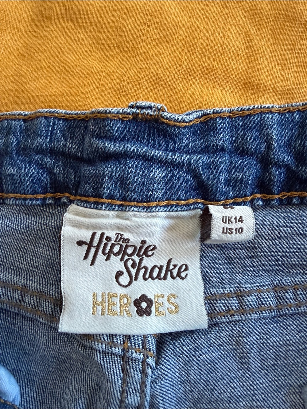 Blue Embroidered Flare Jeans - Floral Detail - Picture 2 of 7